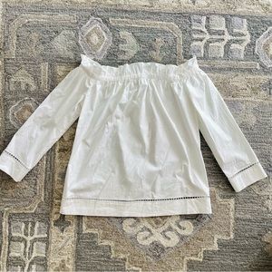 NWT Trina Turk White off the shoulder Hanalei Too